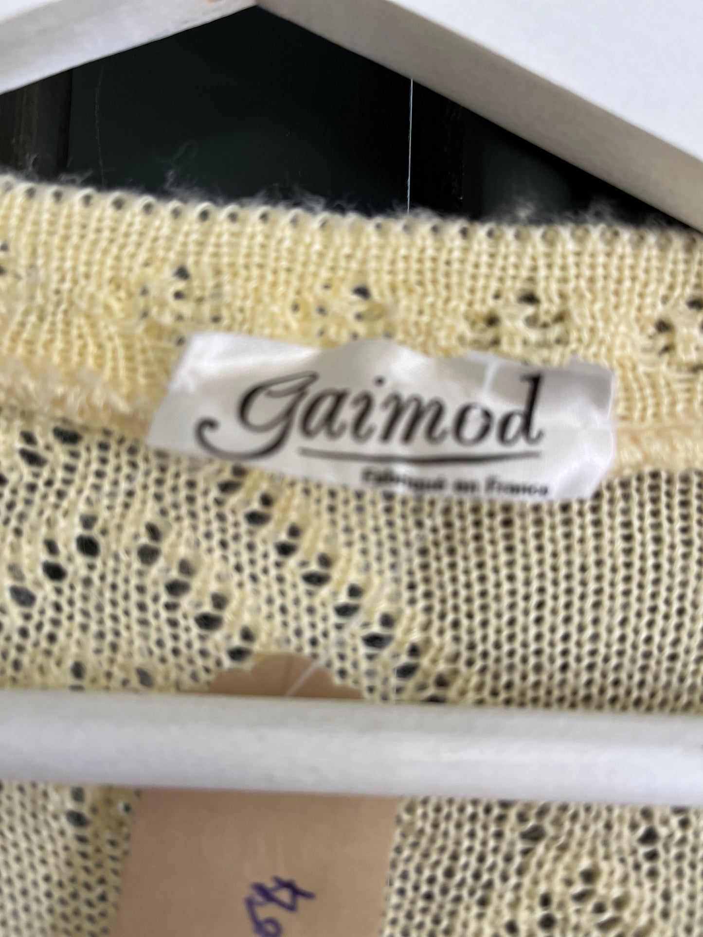 Cardigan vintage jaune T 38/40 - GAIMOD