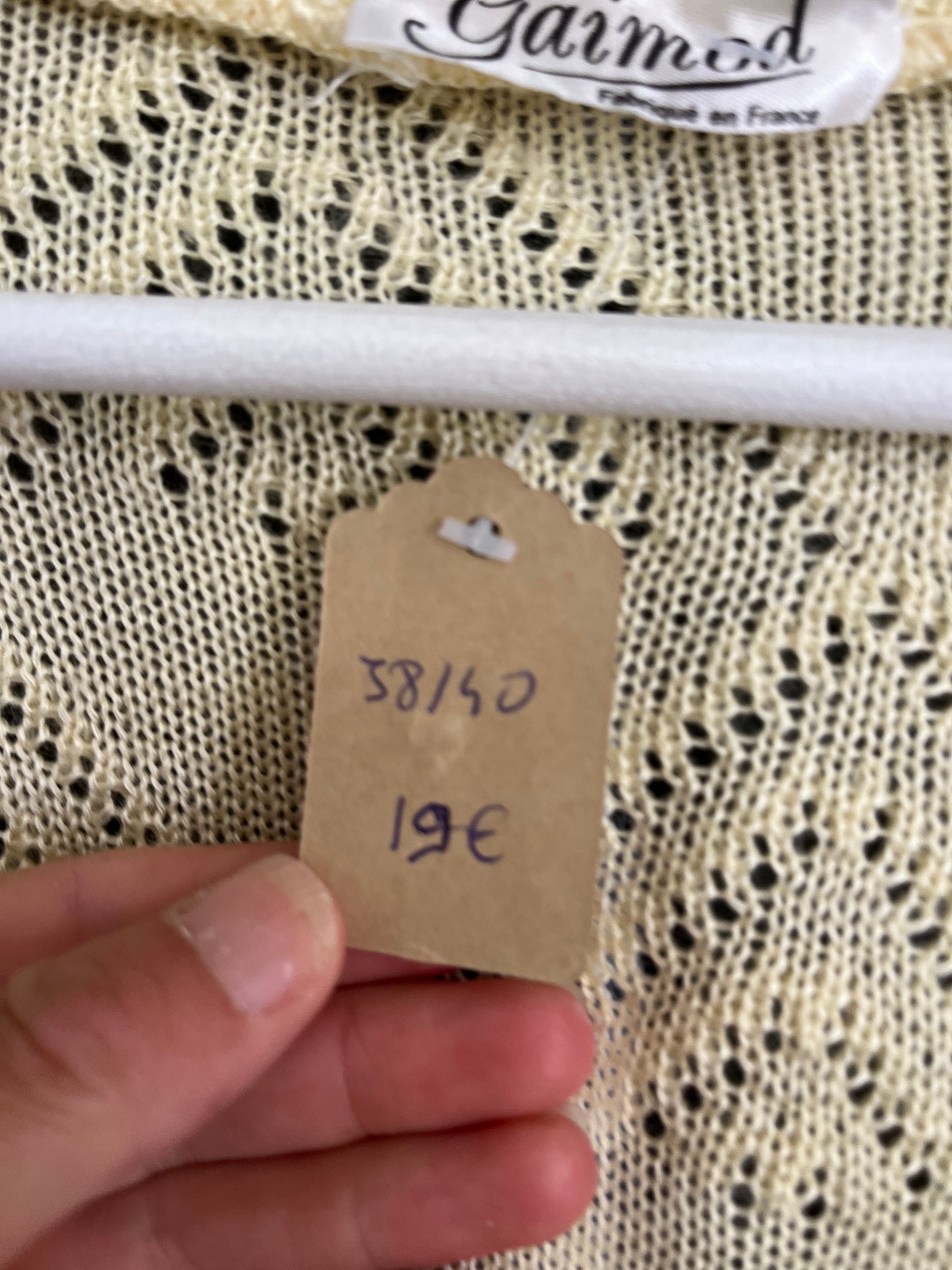 Cardigan vintage jaune T 38/40 - GAIMOD
