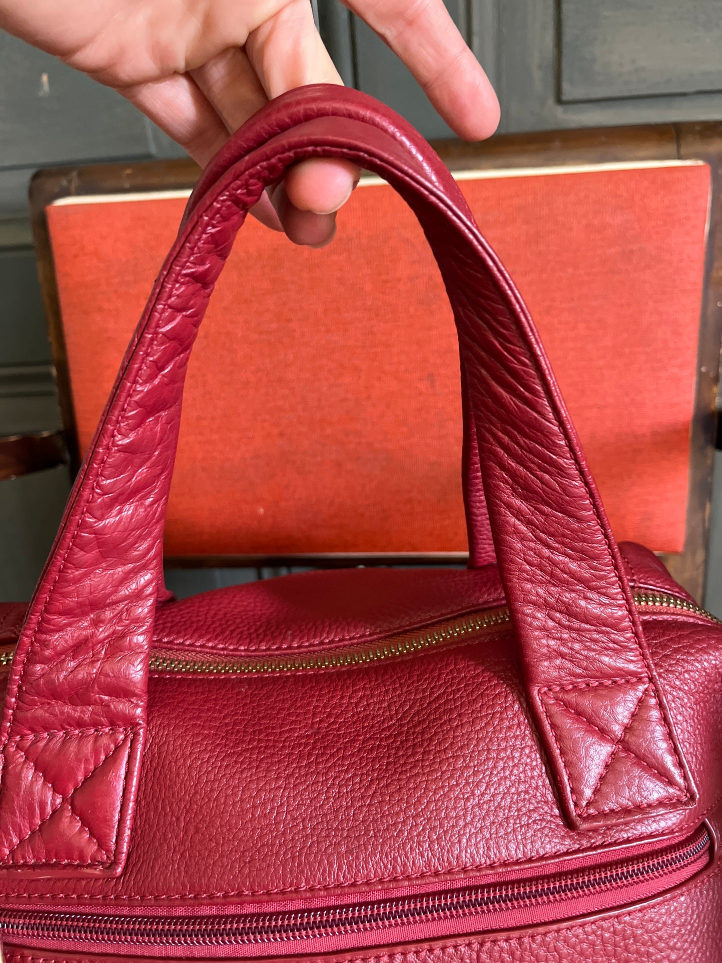 Sac à main cuir rouge - MOCCA