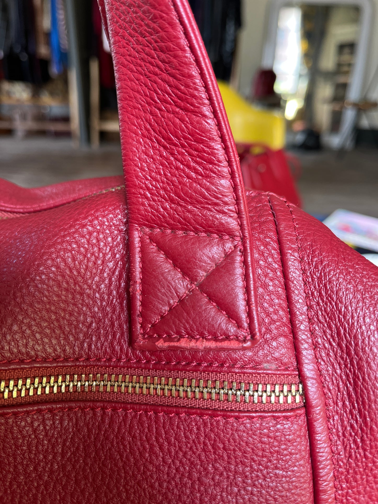 Sac à main cuir rouge - MOCCA