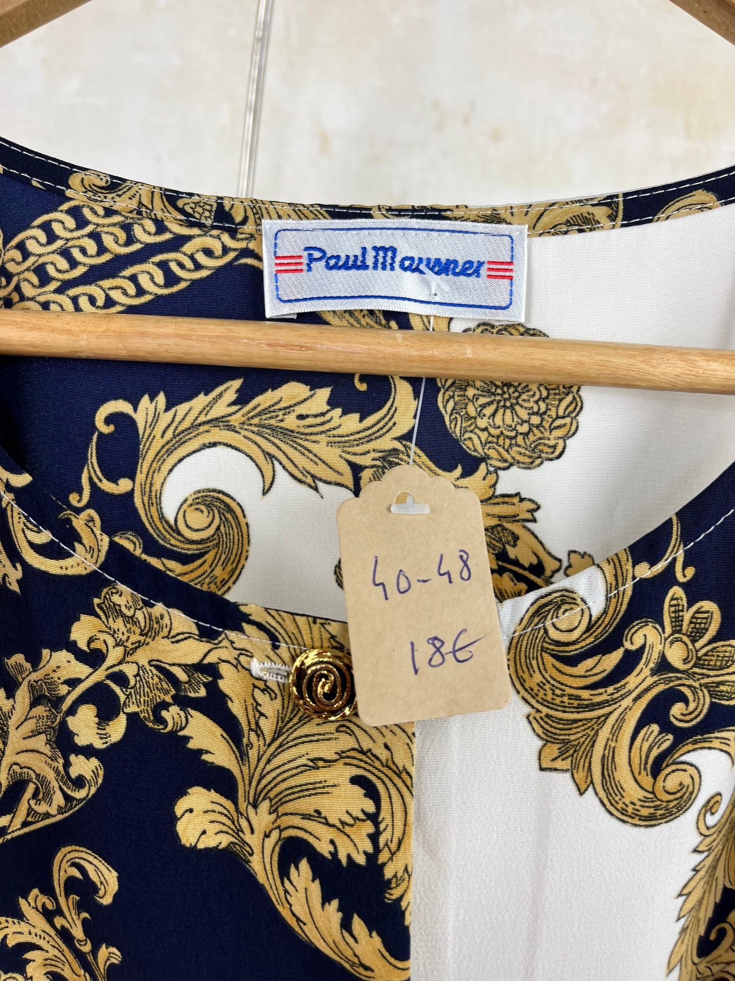 Chemise blouse vintage taille 38 à 46 - PAUL MAUSNER