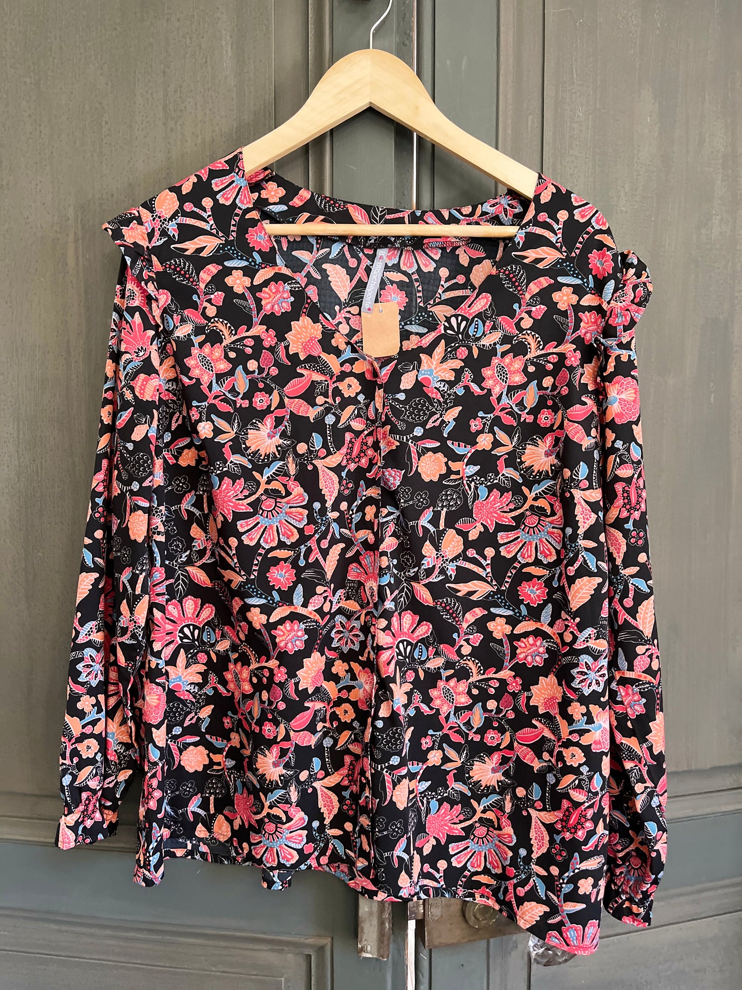 Chemise fleurs taille 40/42 - BLANCHEPORTE