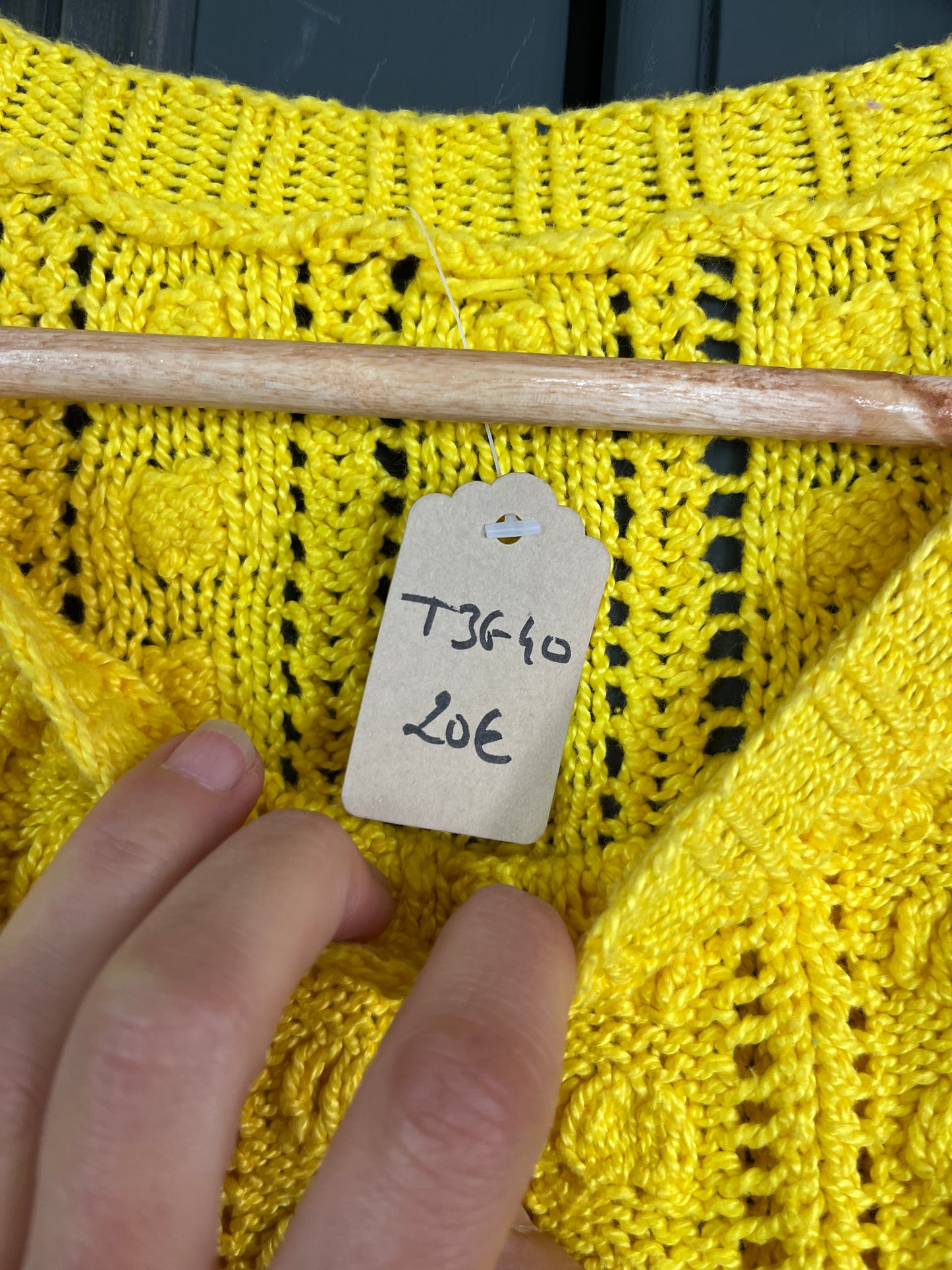 Pull coton - taille 36/40 - FAIT MAIN