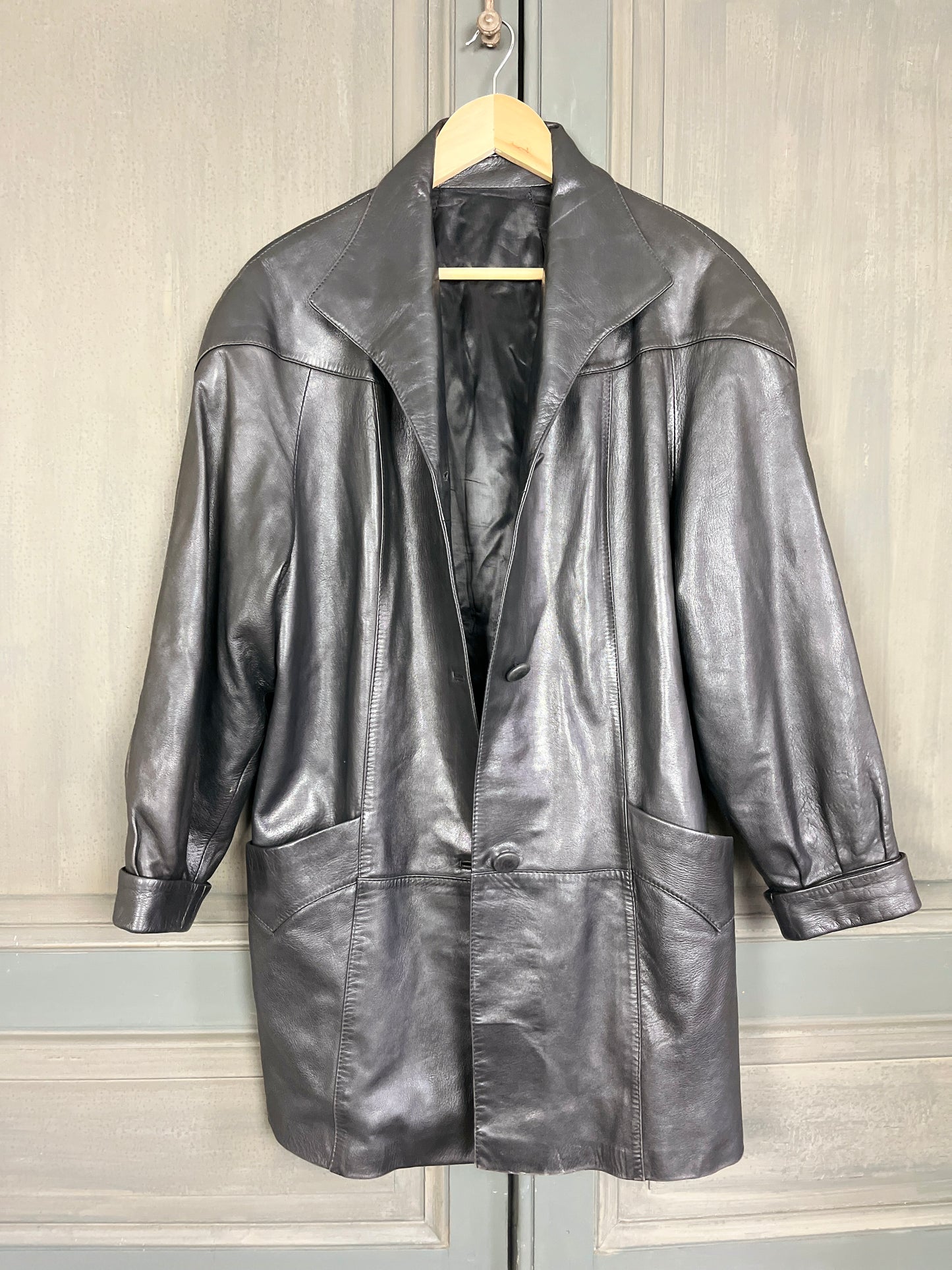 Manteau cuir années 80 T40/42 - VINTAGE