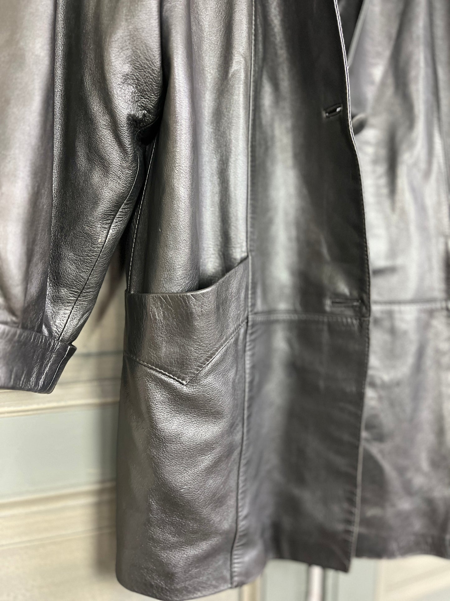 Manteau cuir années 80 T40/42 - VINTAGE