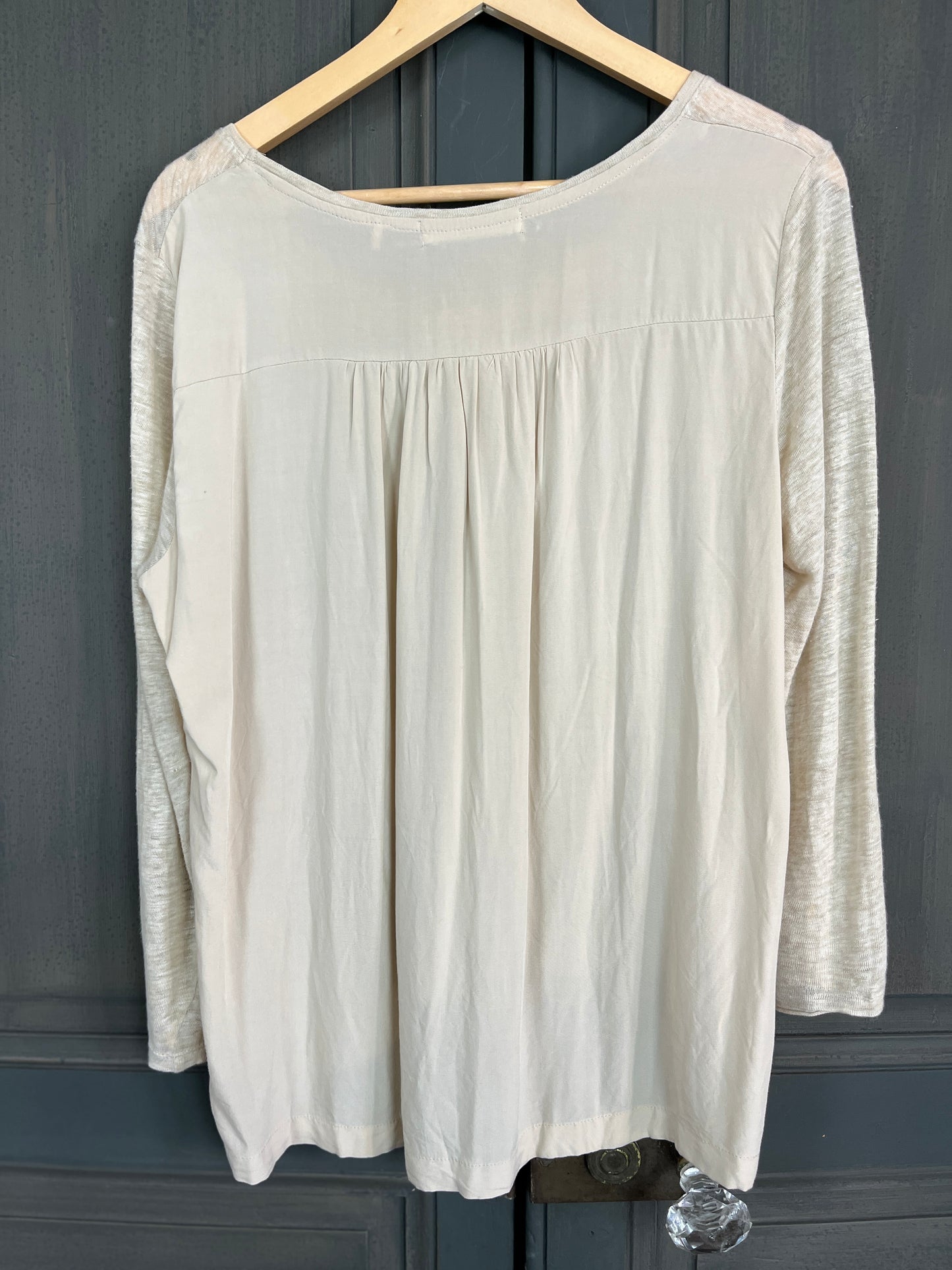 Beige fluide bi matières