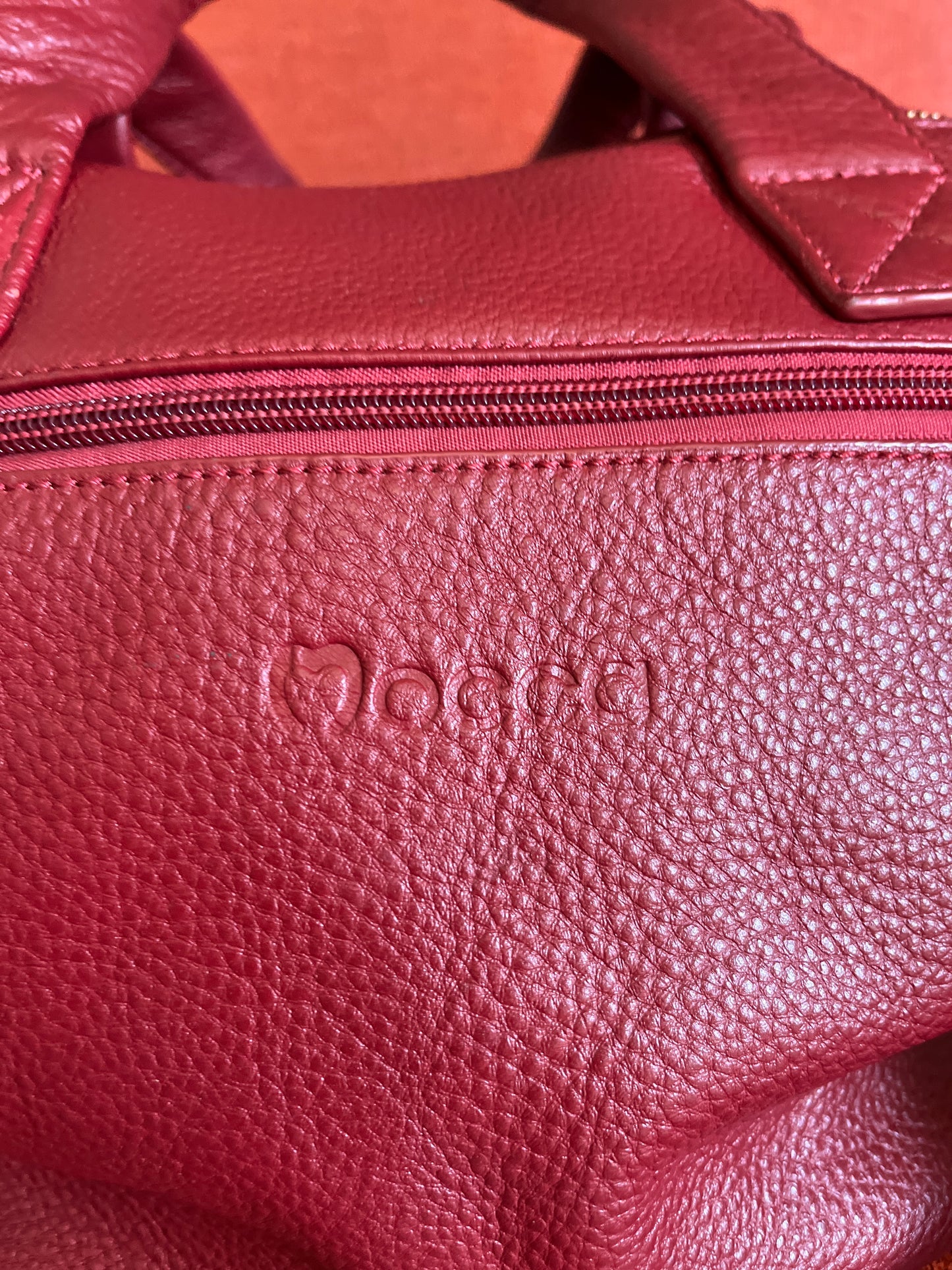 Sac à main cuir rouge - MOCCA