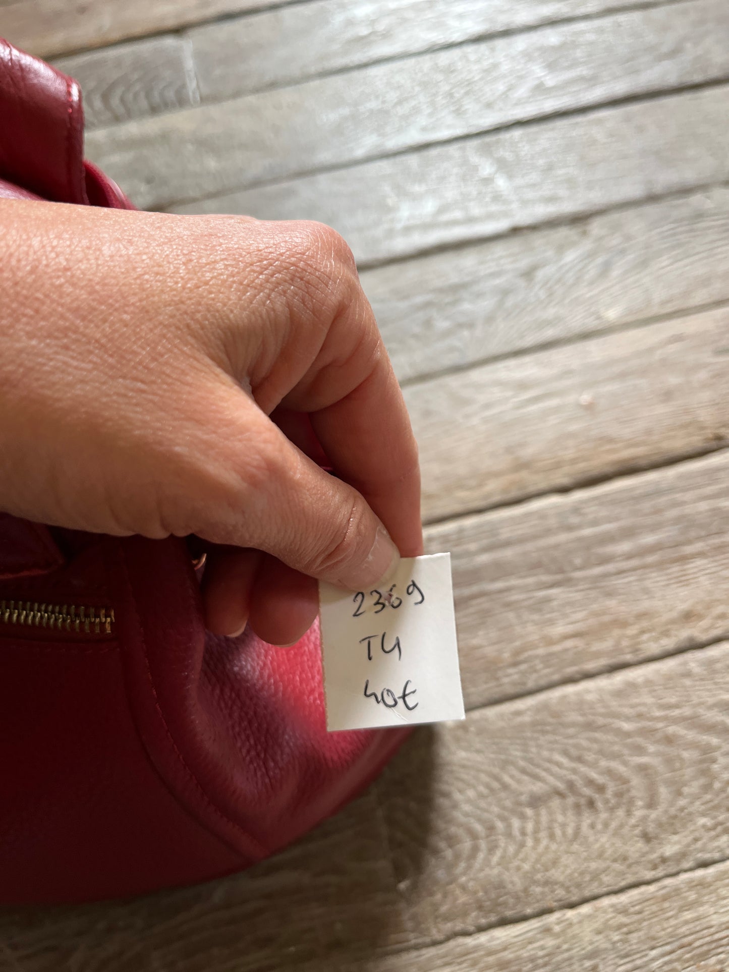 Sac à main cuir rouge - MOCCA