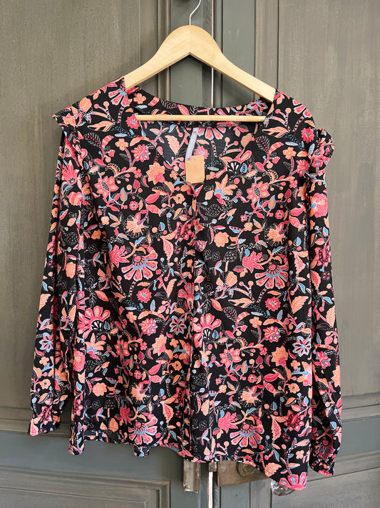 Chemise fleurs taille 40/42 - BLANCHEPORTE