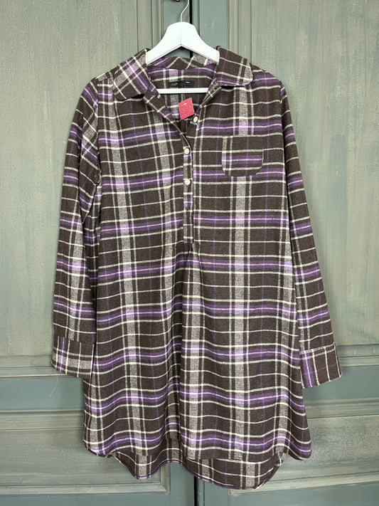 Robe chemise laine T 38/40 - MAJE