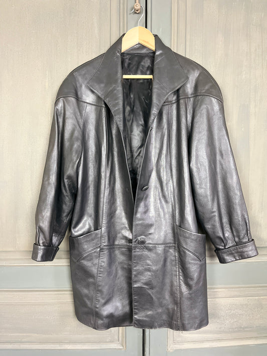 Manteau cuir années 80  T40/42 - VINTAGE