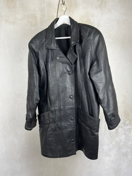 Manteau cuir taille 38/40- VINTAGE